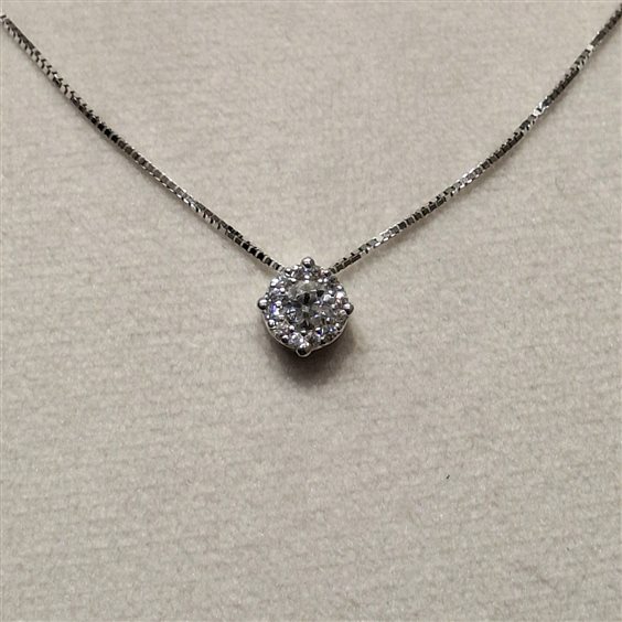 Collana Fanton Gioielli Donna COLLANE ORO in Oro bianco Cubic Zirconia COOR-69-52 - COOR-69-52